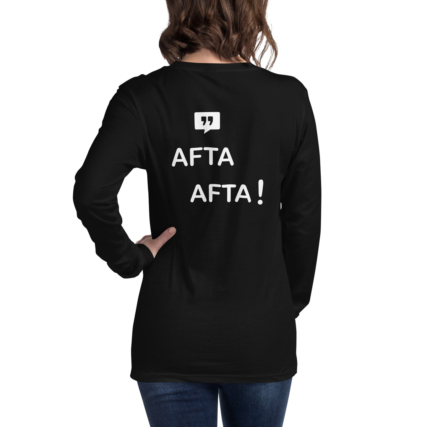 AFTA! Sweat-shirt unisexe | Avec motif arrière | Couleurs foncées