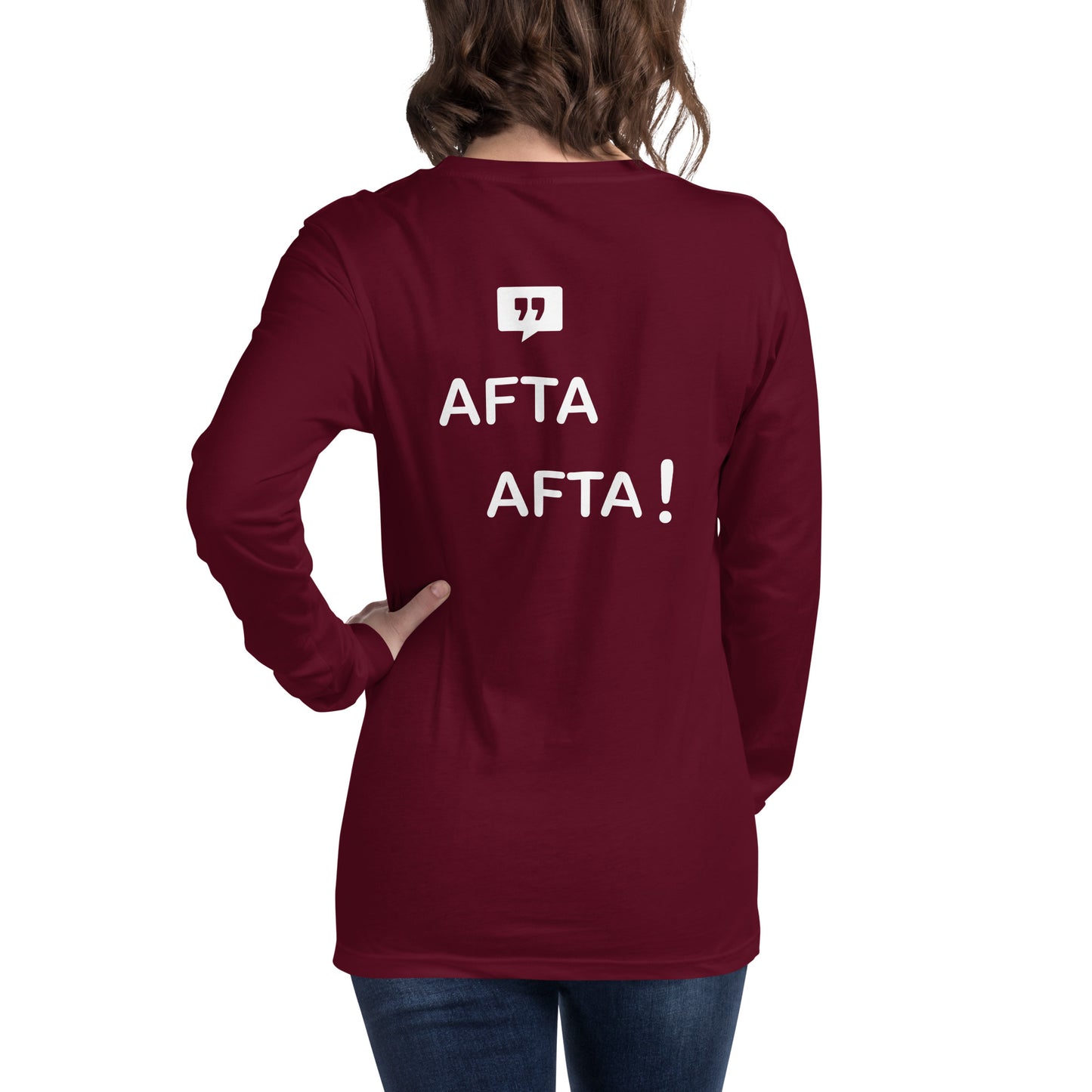 AFTA! Sweat-shirt unisexe | Avec motif arrière | Couleurs foncées