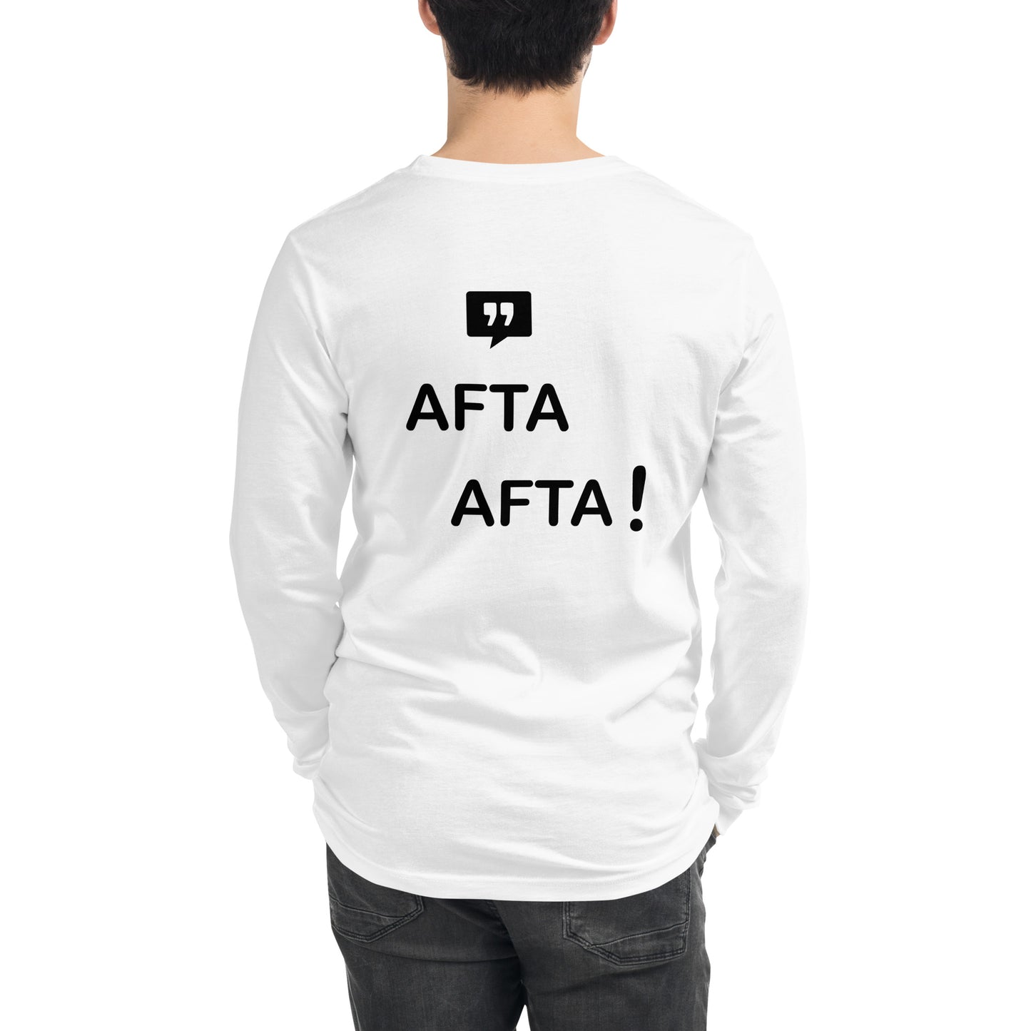 AFTA! Sweat-shirt unisexe | Avec motif arrière | Couleurs claires