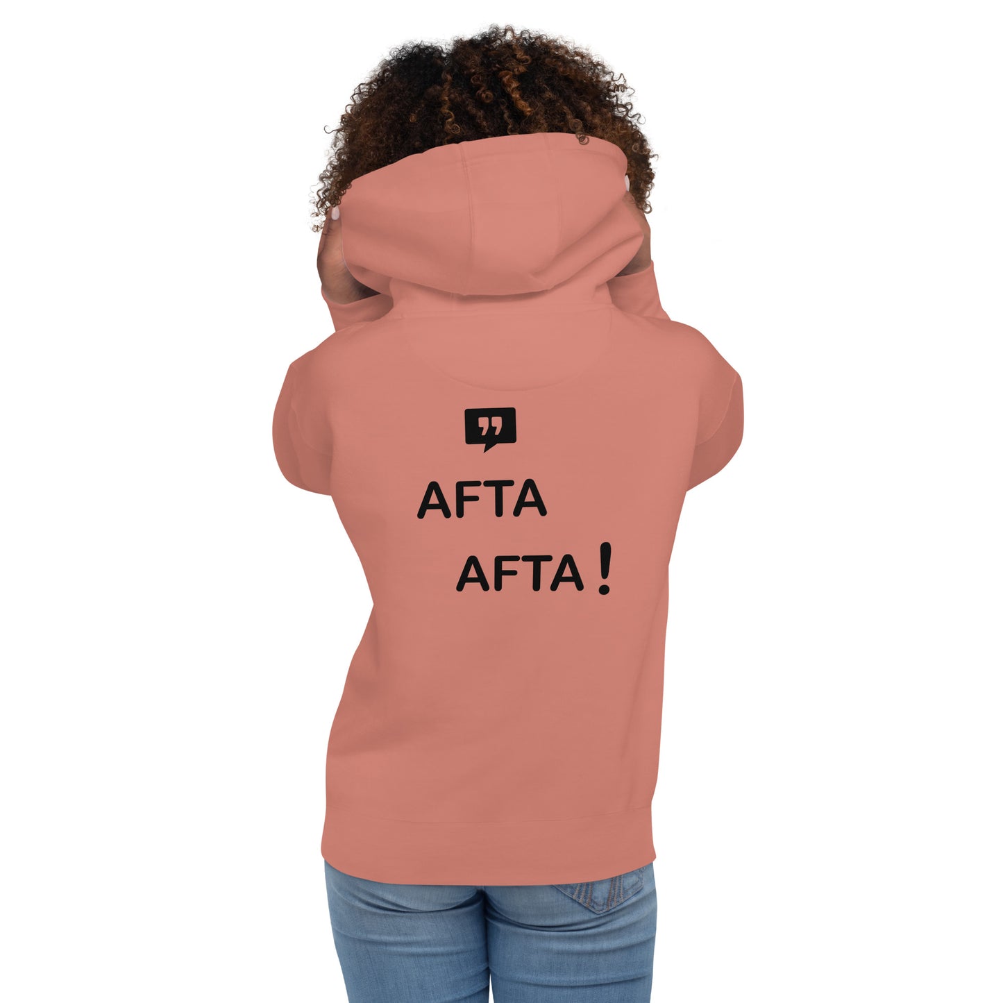 AFTA! Hoodie unisexe | Avec motif arrière | Couleurs claires