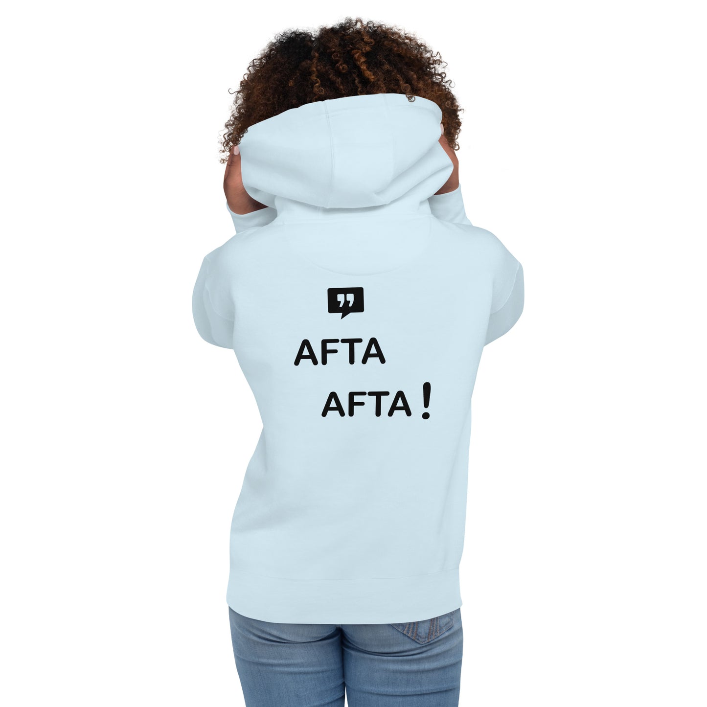 AFTA! Hoodie unisexe | Avec motif arrière | Couleurs claires