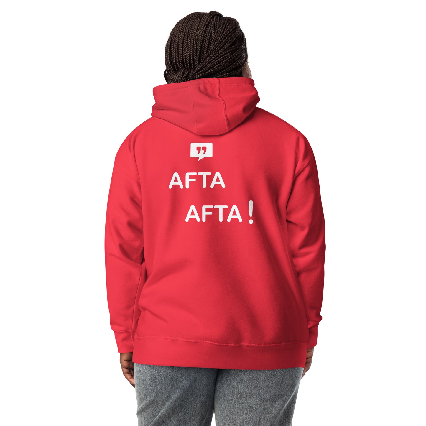 AFTA! Hoodie unisexe | Avec motif arrière | Couleurs foncées