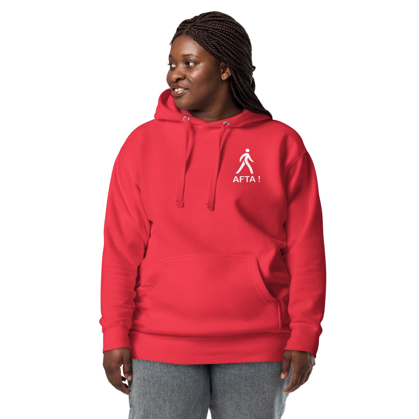 AFTA! Hoodie unisexe | Avec motif arrière | Couleurs foncées