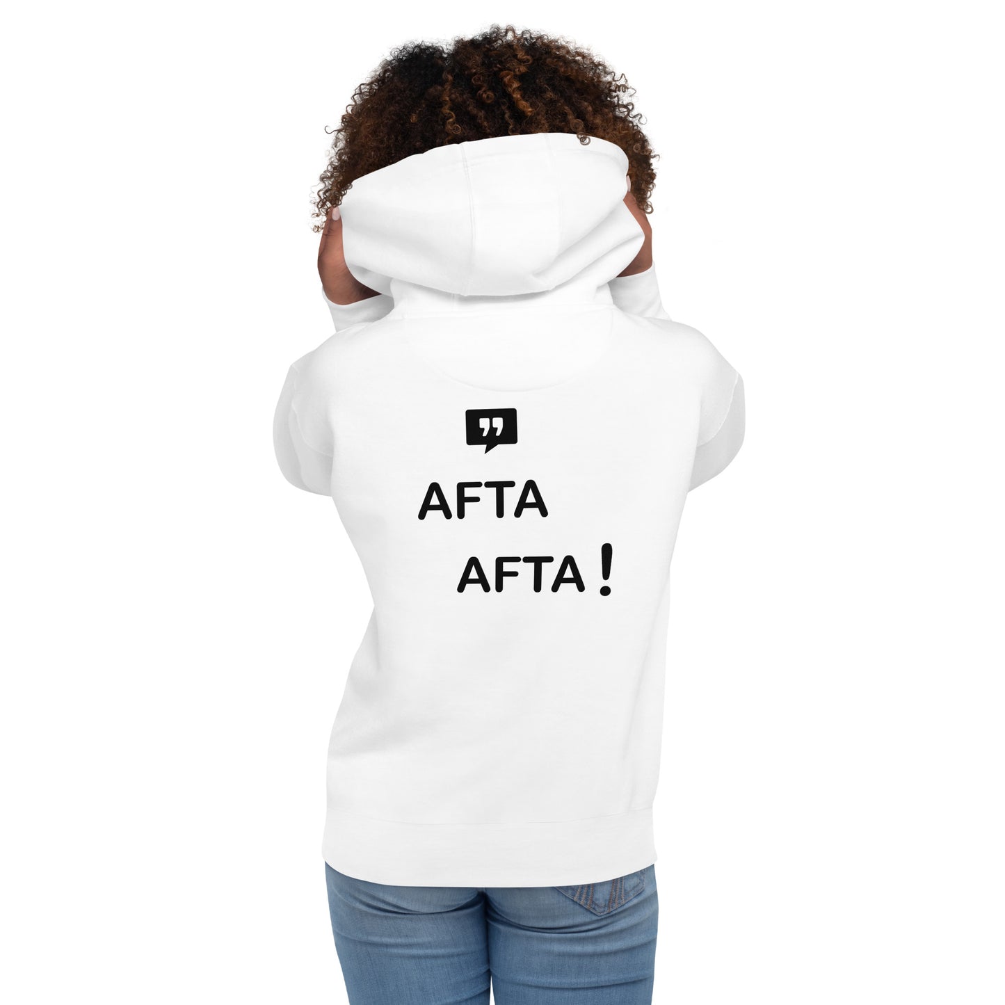 AFTA! Hoodie unisexe | Avec motif arrière | Couleurs claires