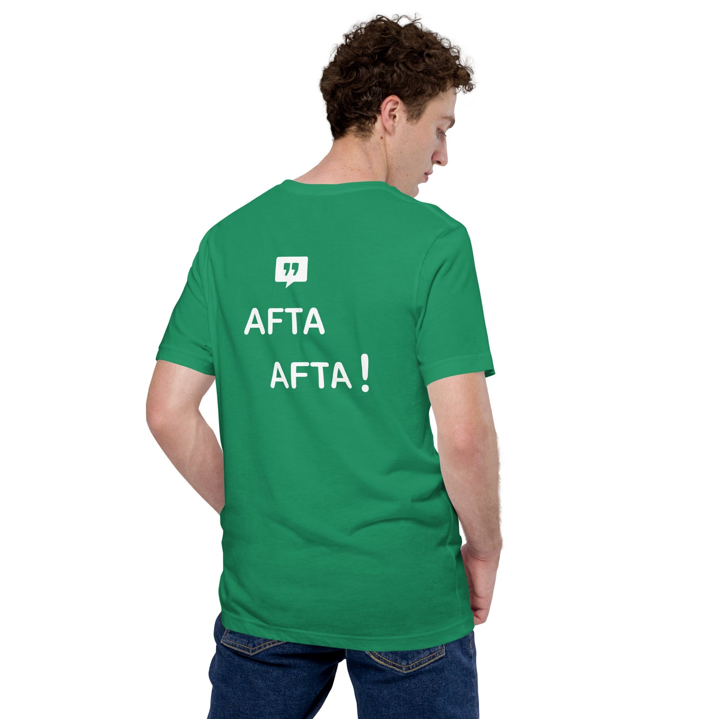 AFTA! T-shirt unisexe | Avec motif arrière | Couleurs foncées