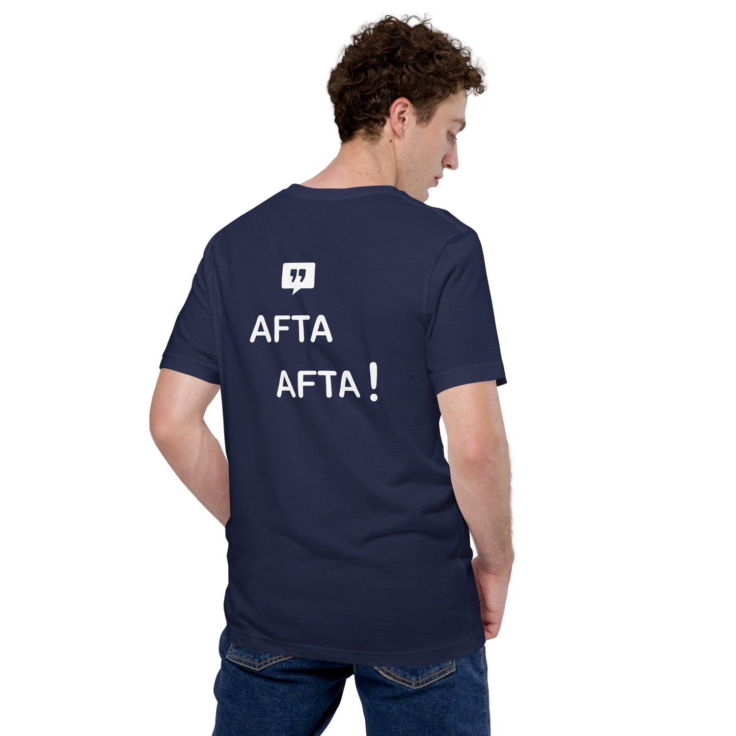 AFTA! T-shirt unisexe | Avec motif arrière | Couleurs foncées