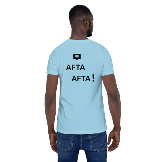 AFTA! T-shirt unisexe | Avec motif arrière | Couleurs claires