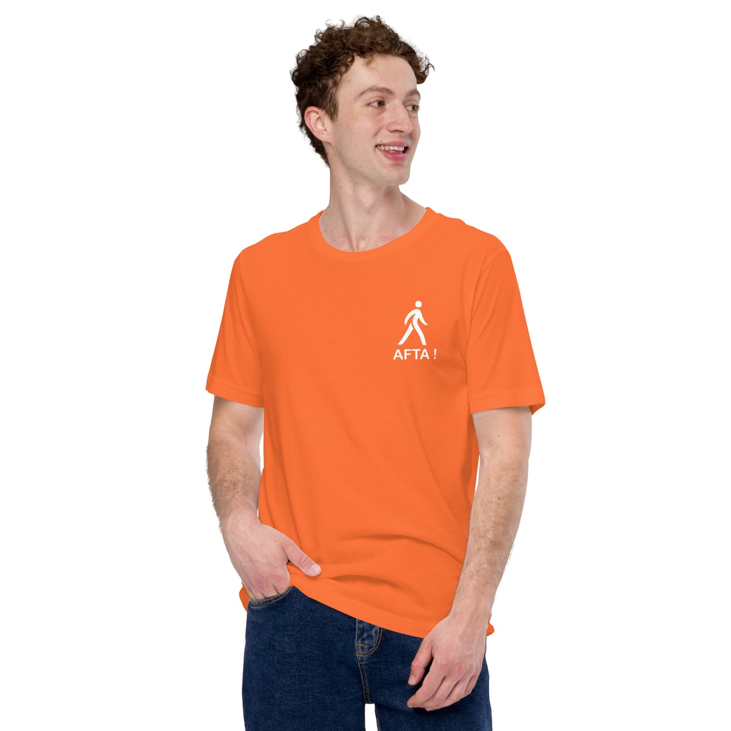 AFTA! T-shirt unisexe | Avec motif arrière | Couleurs foncées