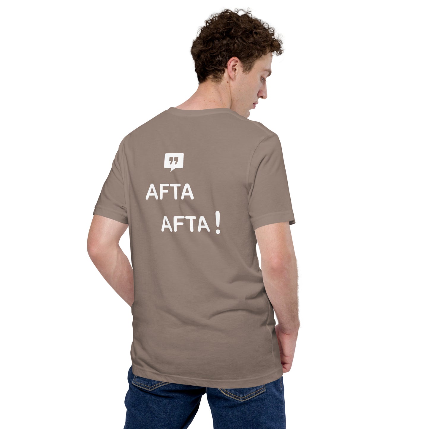 AFTA! T-shirt unisexe | Avec motif arrière | Couleurs foncées