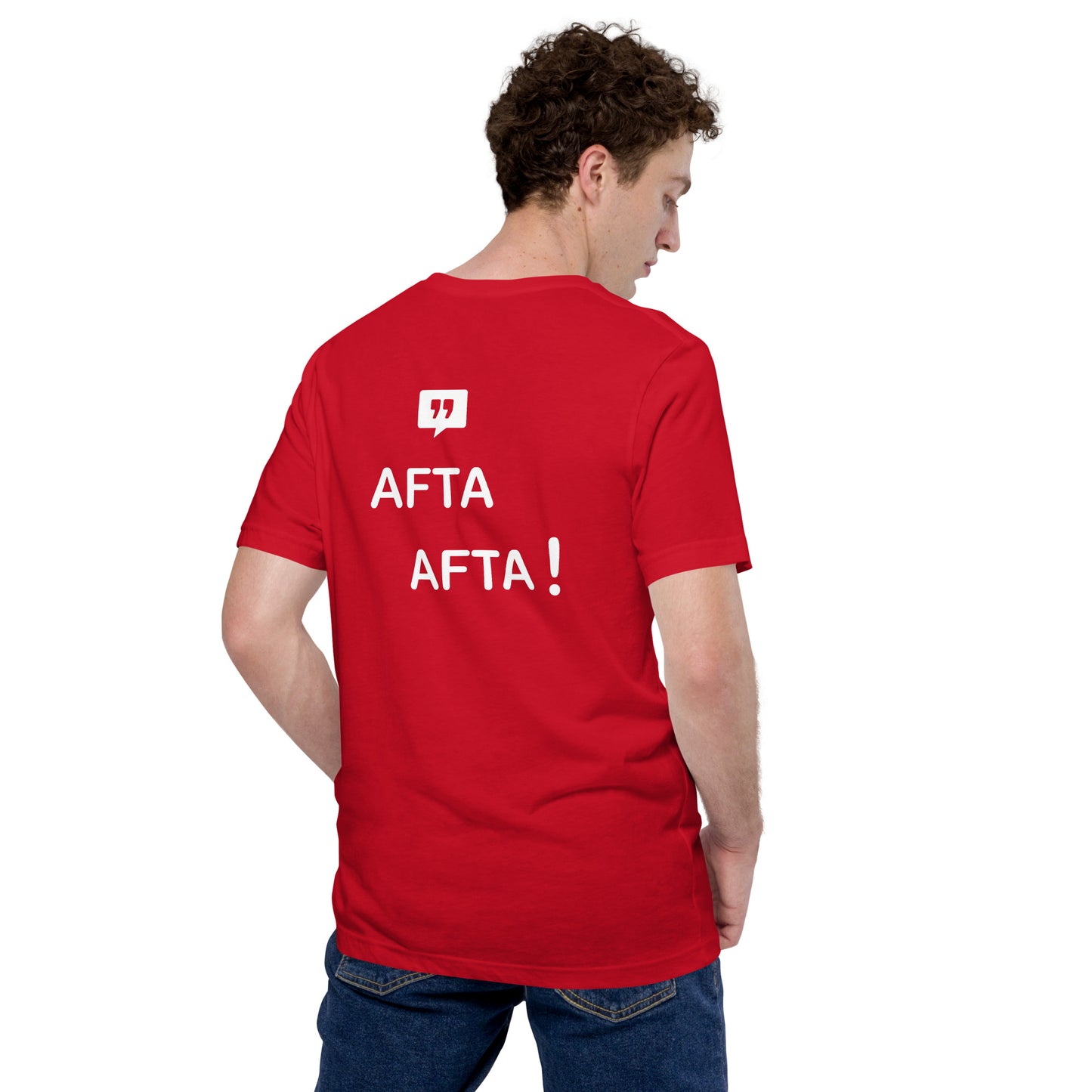 AFTA! T-shirt unisexe | Avec motif arrière | Couleurs foncées