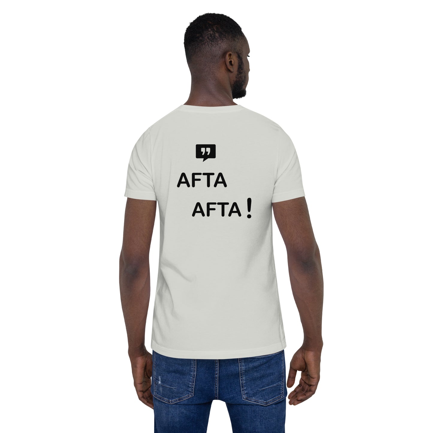 AFTA! T-shirt unisexe | Avec motif arrière | Couleurs claires