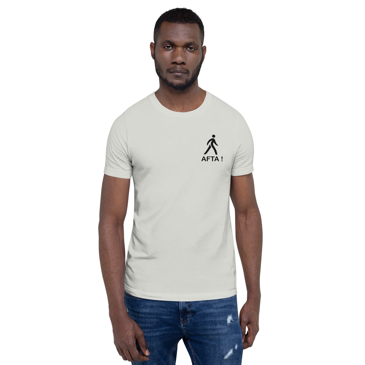 AFTA! T-shirt unisexe | Avec motif arrière | Couleurs claires